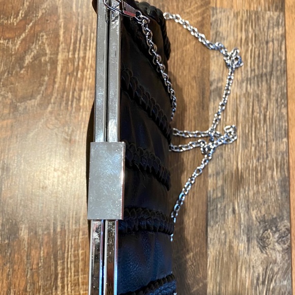 MIZTIQUE Vegan Leather Black Purse/Clutch - Picture 3 of 5